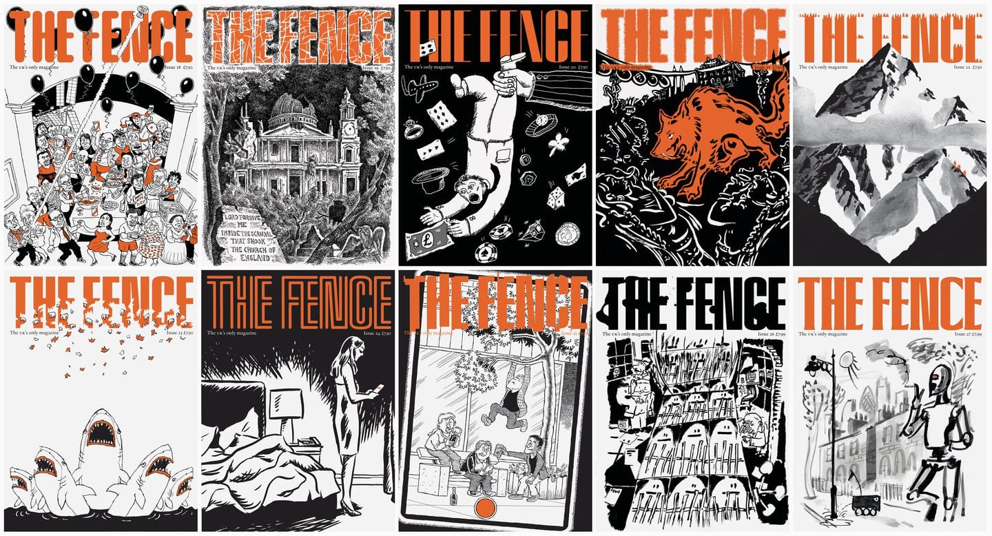 best design of the week The Fence Magazine shape-shifting masthead typography