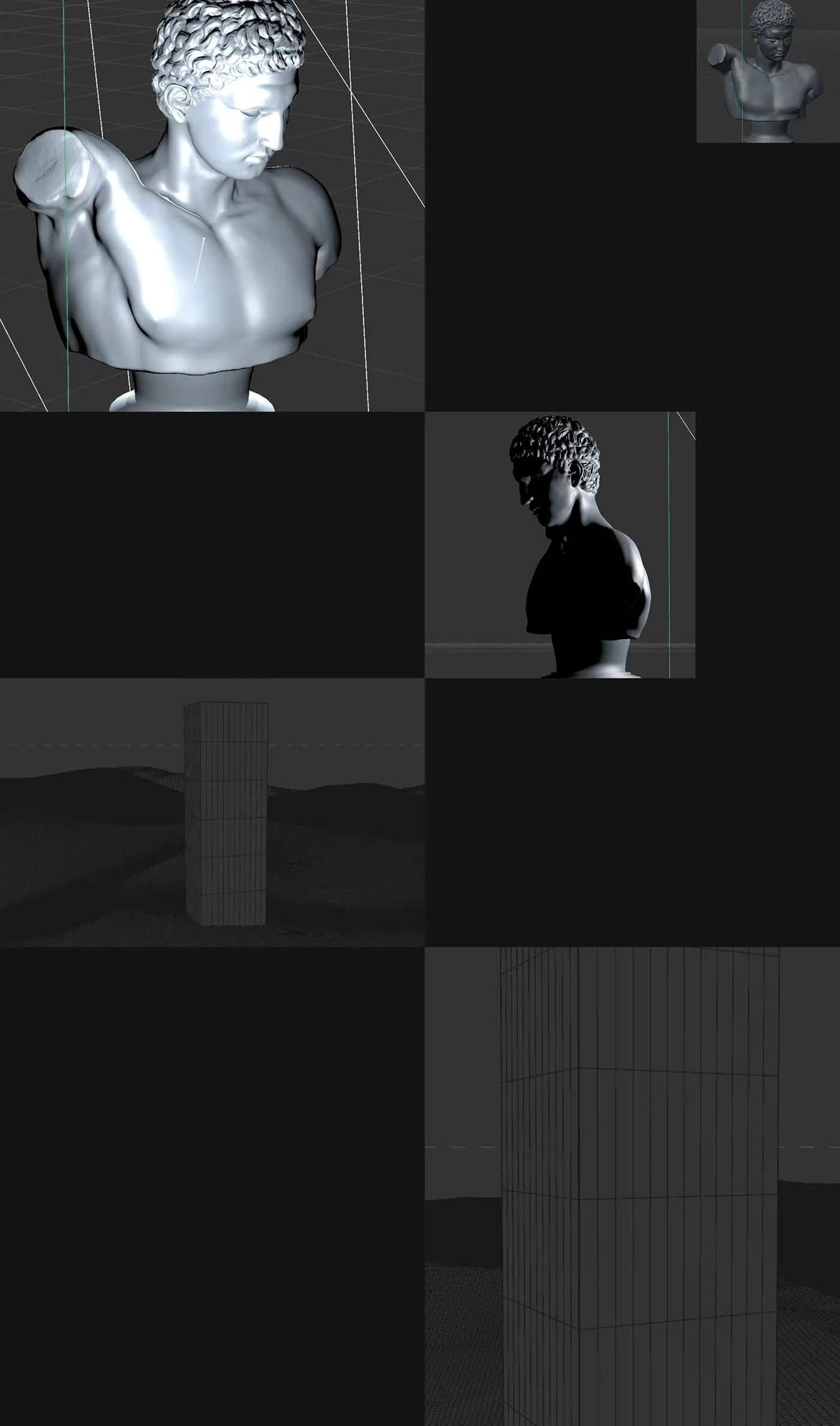 Image 5: Monolith tattoo studio web design 3D behind the scenes — Cinema 4D volumetric forms