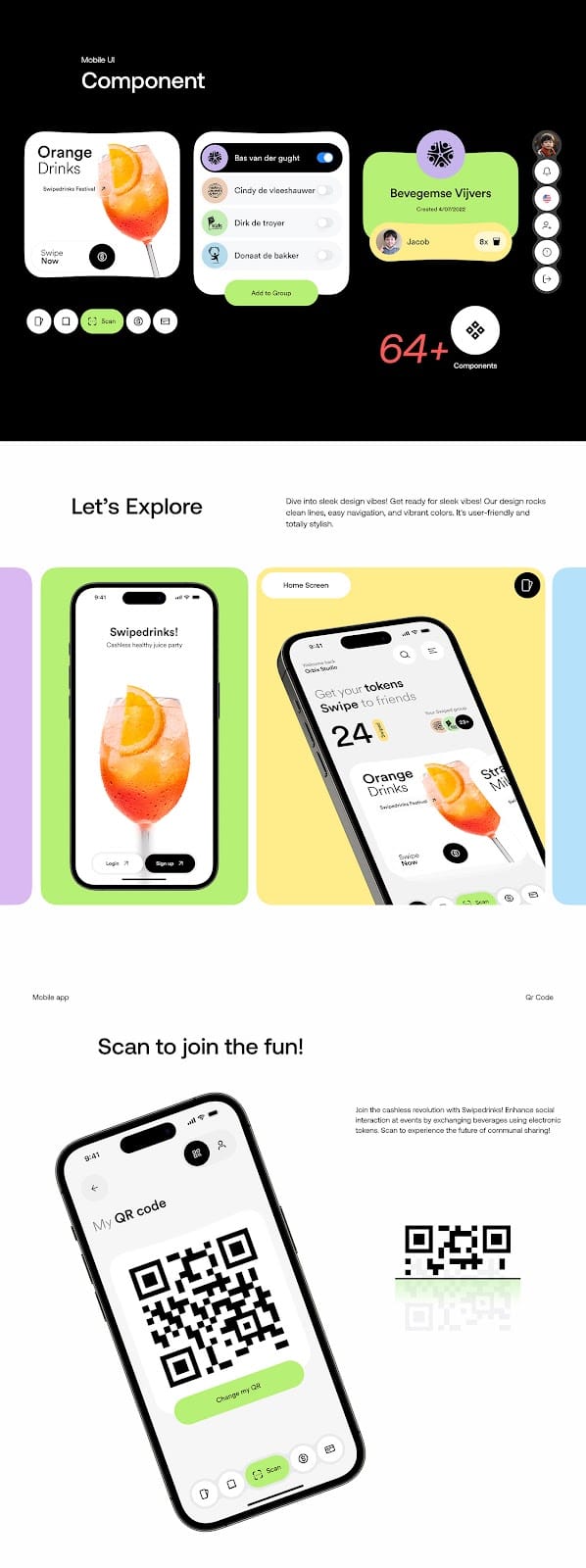 Image 10: Image from the Swipe Drinks: A Kid-Friendly UI UX Design Case Study article on Abduzeedo