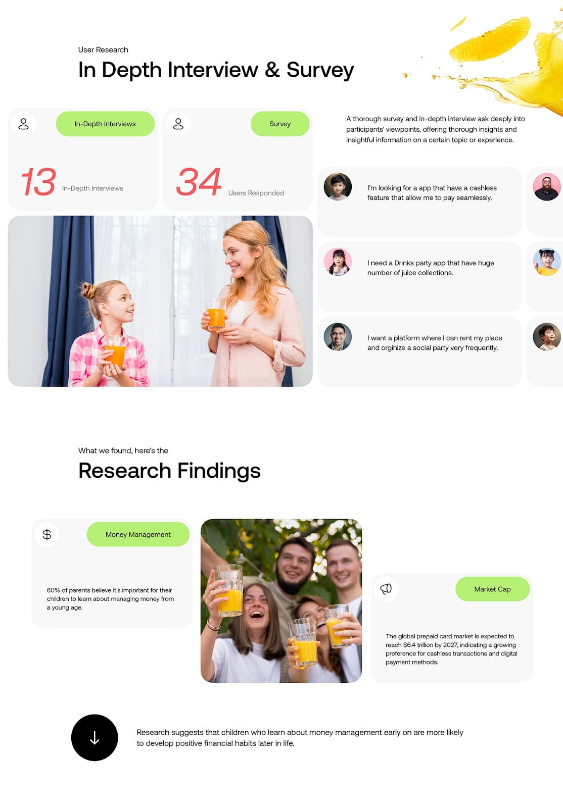 Image 5: Image from the Swipe Drinks: A Kid-Friendly UI UX Design Case Study article on Abduzeedo