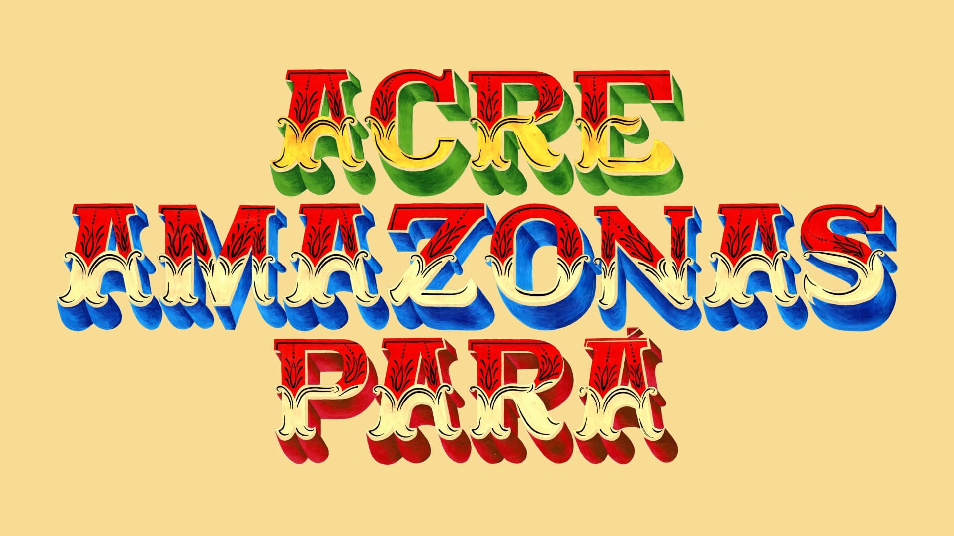 Image 8: Typography specimen showing the custom font used for the Brazilian Amazon brand identity.