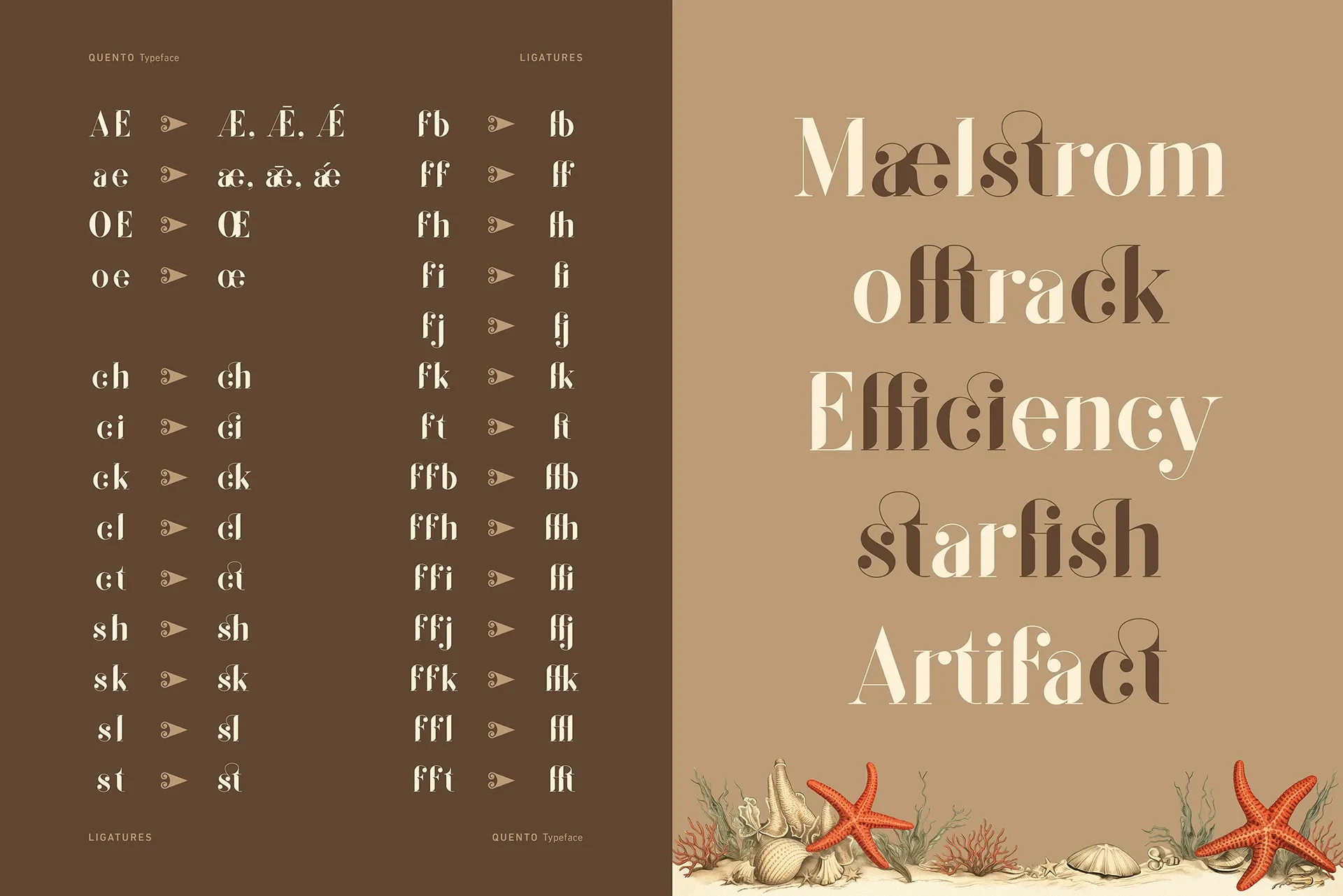 QUENTO Didone serif display typeface — vertical axis and stroke contrast specimen