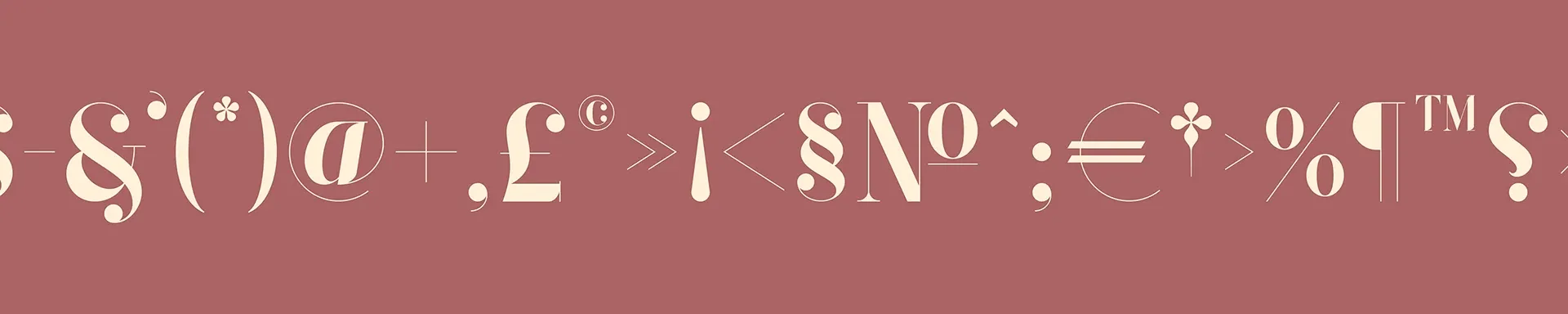 QUENTO display typeface design — ball terminals and hairline serifs Didone