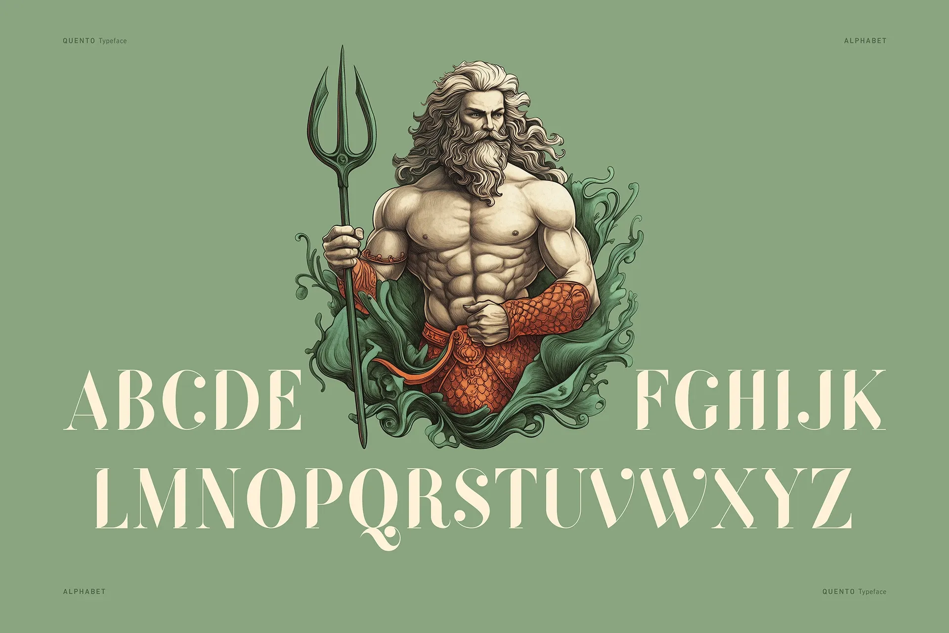 QUENTO Didone display typeface design — extreme stroke contrast editorial serif