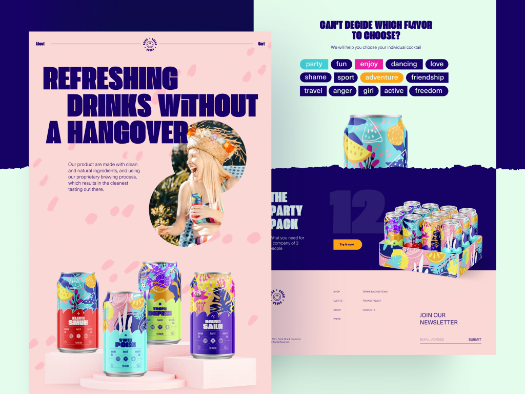 drinks ecommerce web design tubik