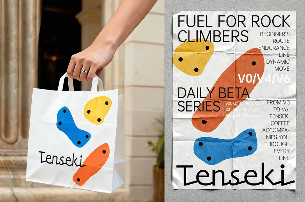 Tenseki "climbing-themed coffee“ - Branding & Packing Design
