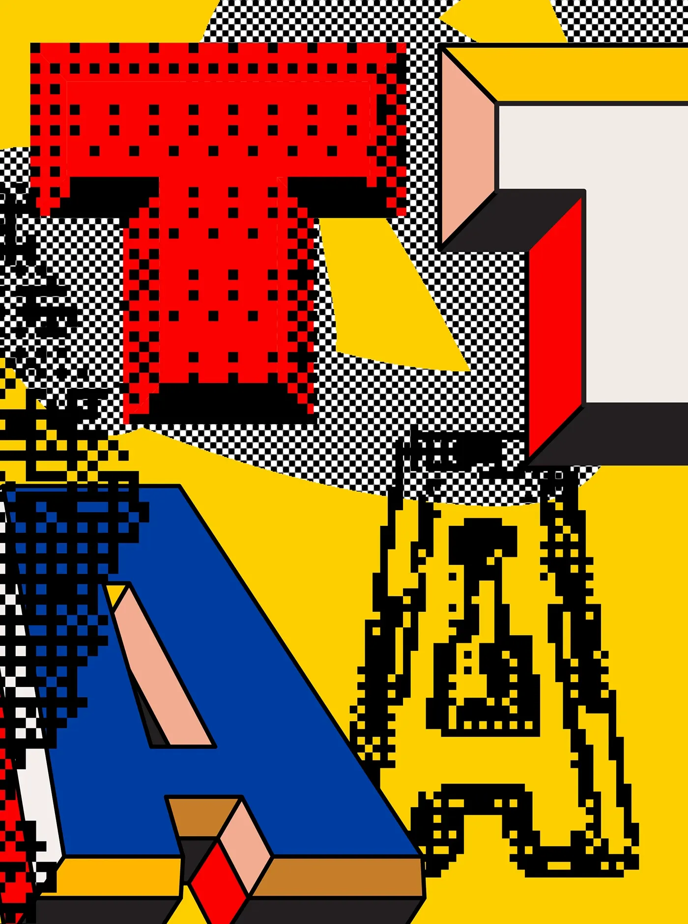 Image 3: Typography texture experiments layering patterns into letter forms