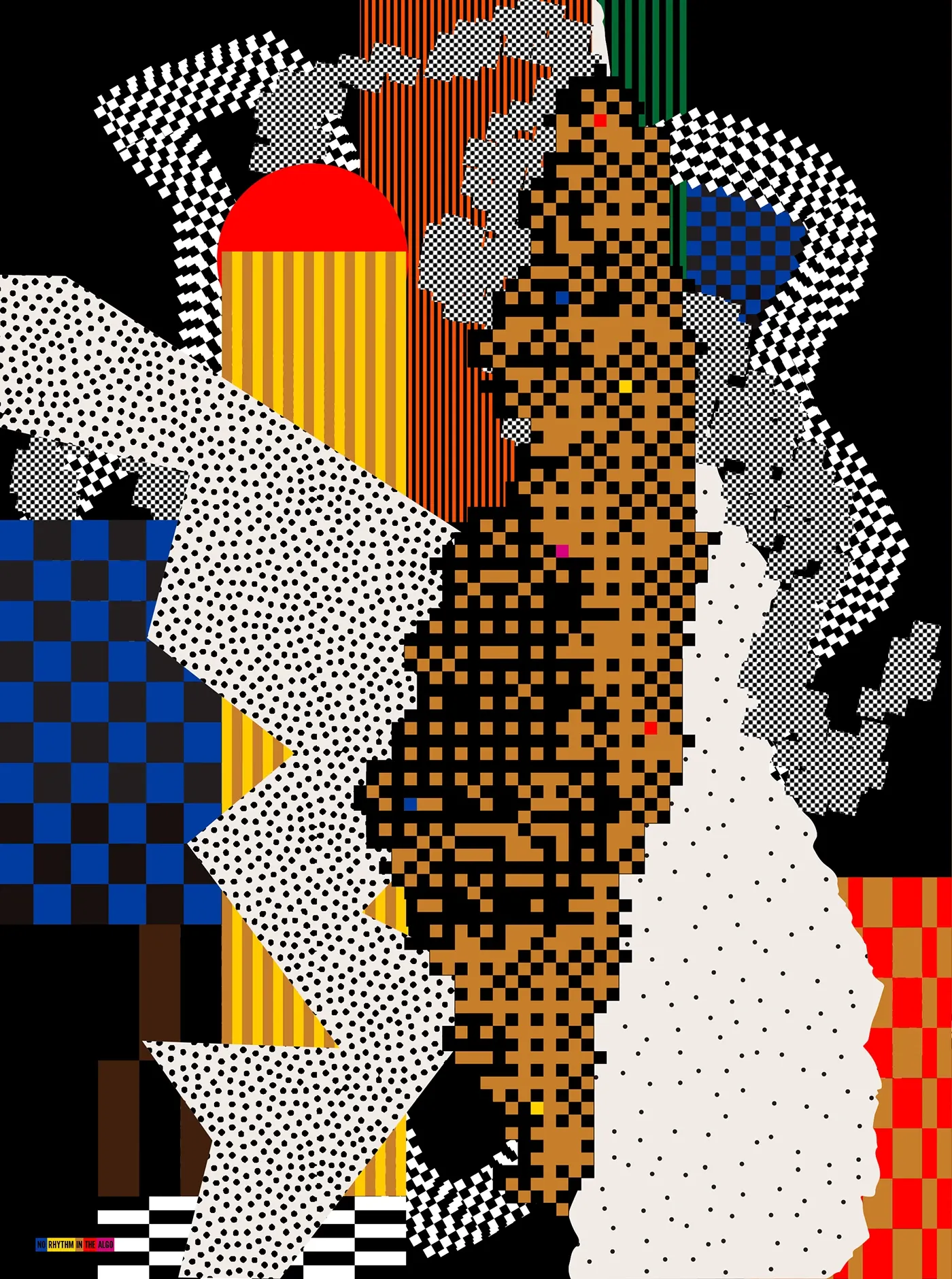 Image 5: Halftone textured typography showing custom surface treatment