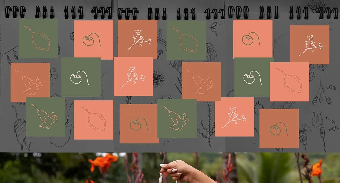 Image 8: Environmental branding and wayfinding applications of Calliandra Cerrado identity