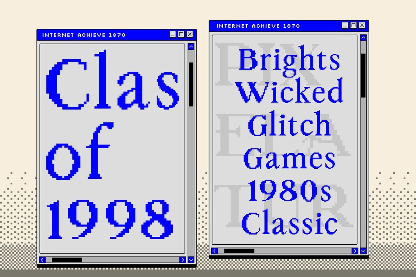 Image 3: Pixelatura pixel font display typeface blue and white headline banner with 8-bit heart