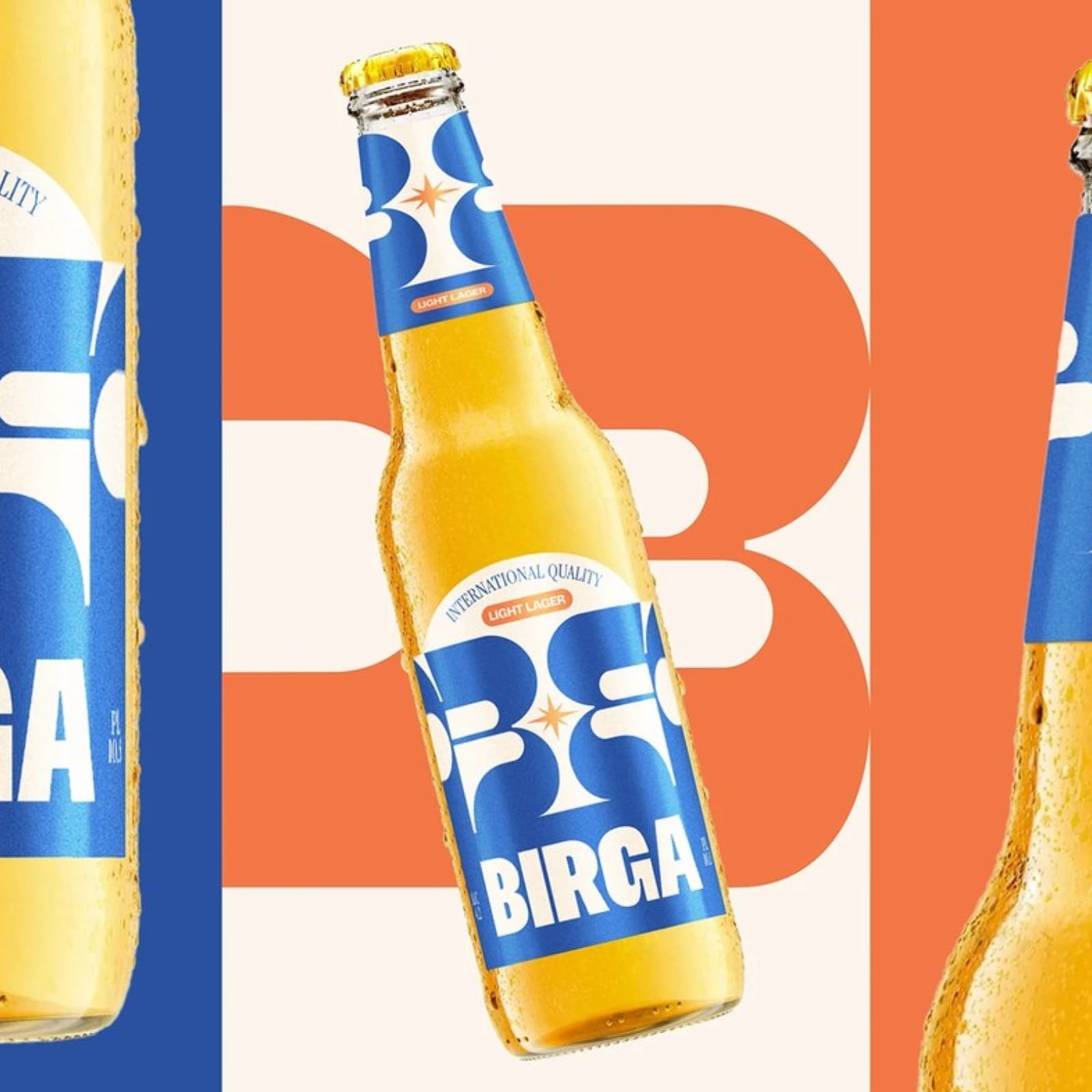 Image 6: Birga Beer Packaging Design Bets Bold Typography on a New Market
