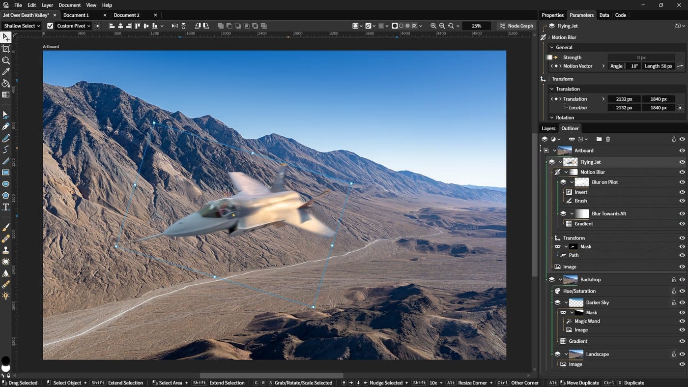 Image 4: Graphite open source vector editor UI viewport mockup