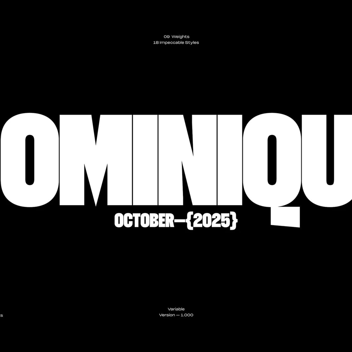 Image 6: Dominique: Condensed Display Variable Typeface in 18 Styles
