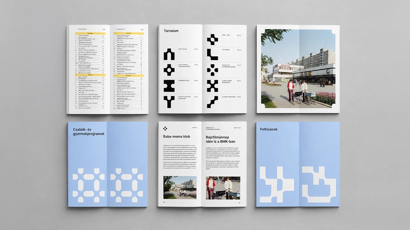Image 7: Budapest cultural center brand identity print collateral DE_FORM studio