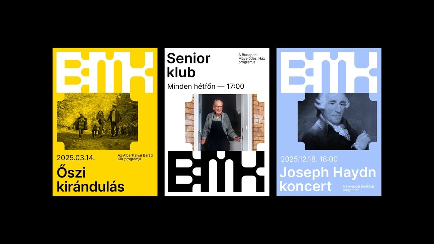 Image 8: Budapest cultural center brand identity digital application BMK system