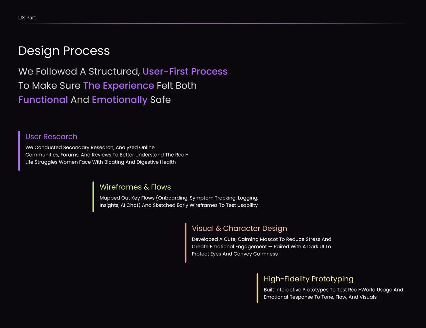 Image 3: Unbloated wellness app design AI gut coach chat screen