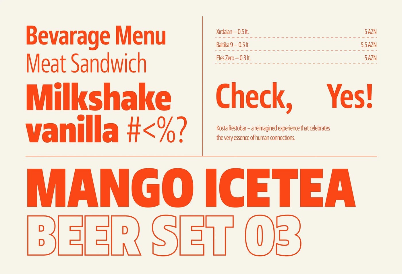 Image 4: KOSTA composition detail — display typography design by QARAJ ㅤ