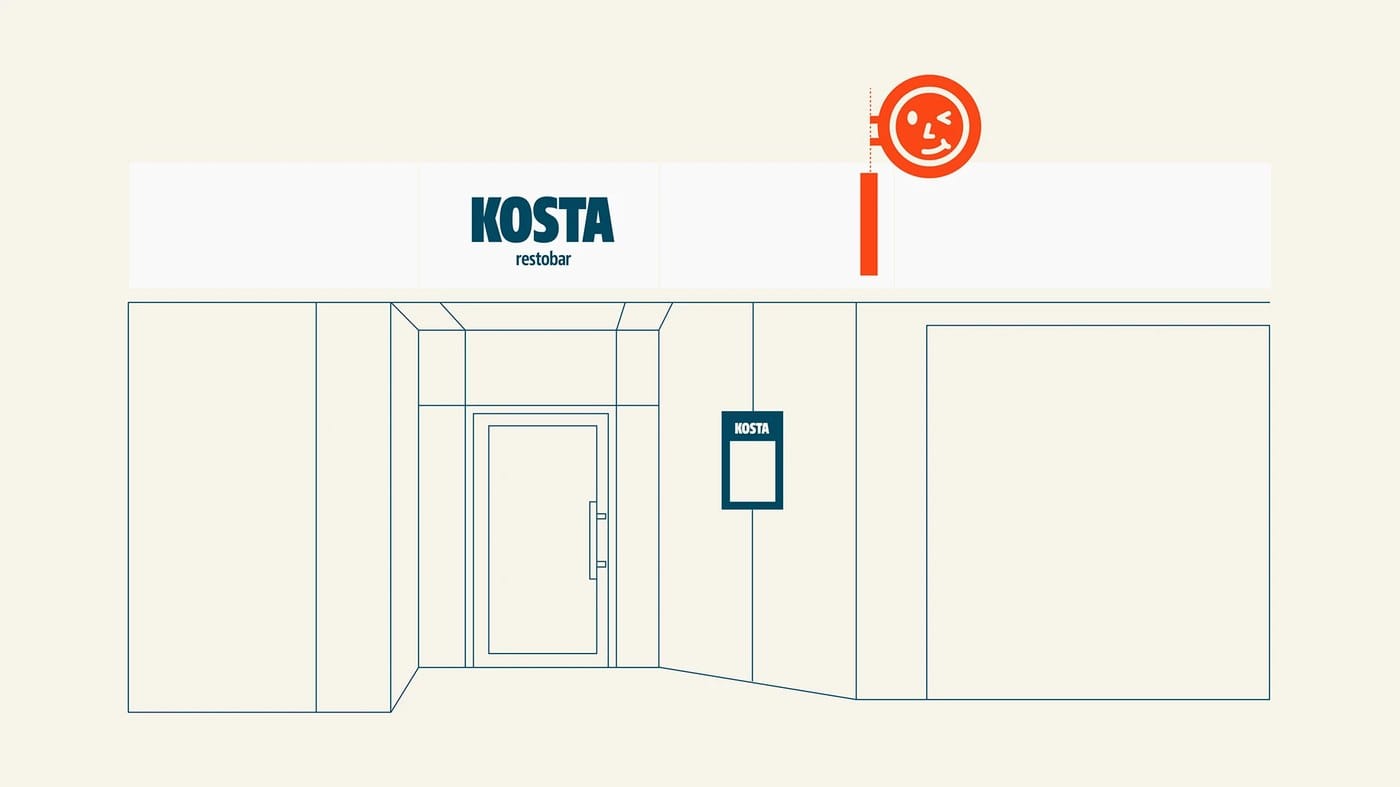 Image 1: KOSTA hero shot — display typography design by QARAJ ㅤ