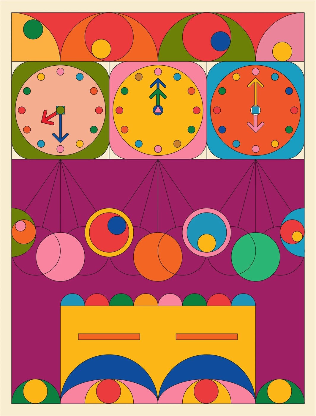 Image 3: poster design illustration with energetic layouts