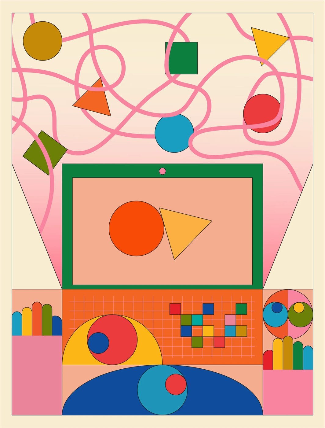 Image 5: poster design illustration full perspective