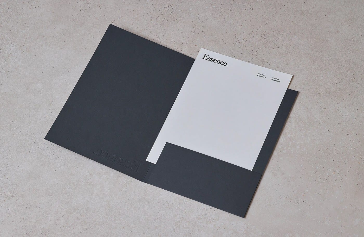 Image 4: Essence visual identity system raw texture card envelope print
