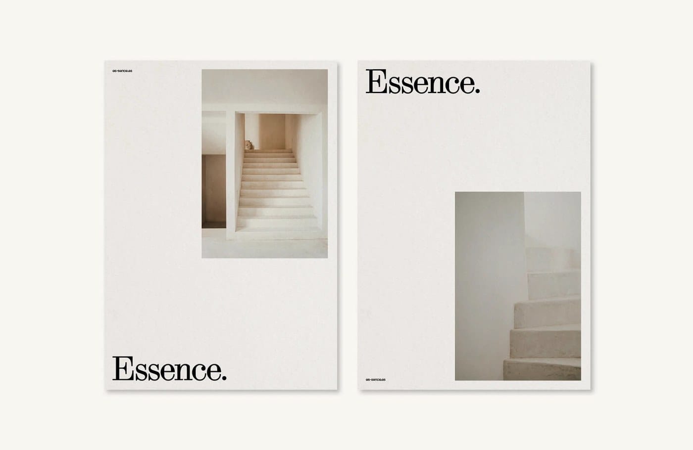Image 5: Essence visual identity system geometric architectural grid layout