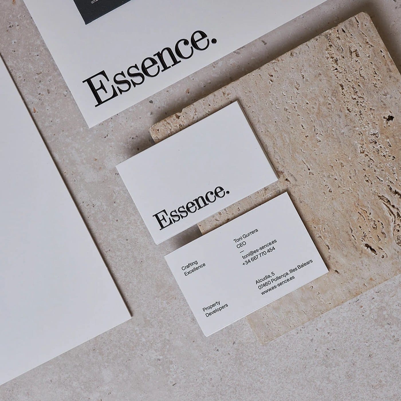 Image 9: Essence Visual Identity System Built on Structural Restraint