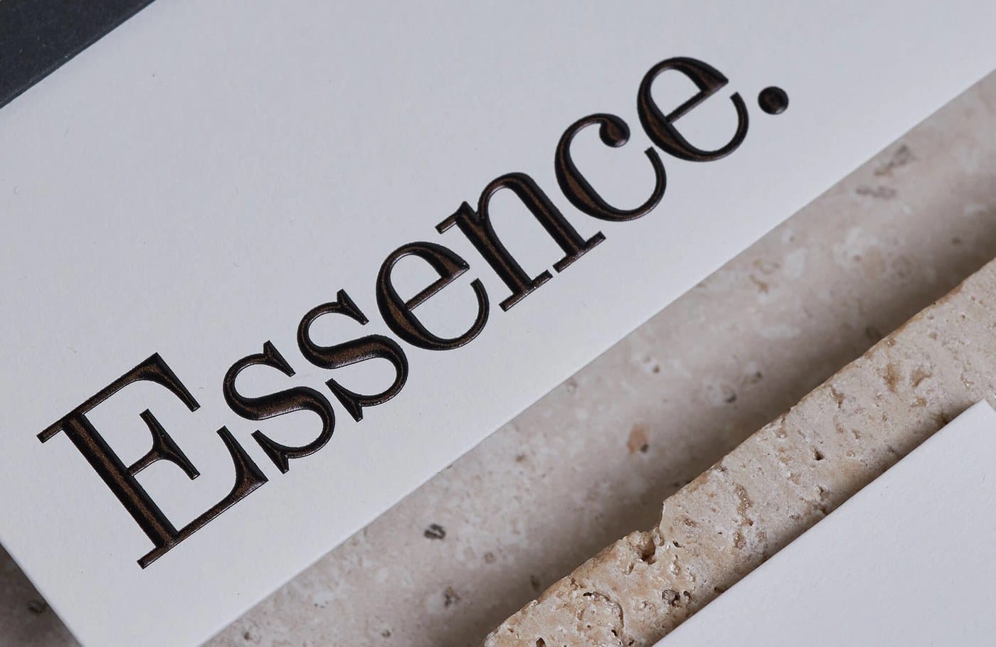 Image 3: Essence visual identity system architectural catalog print detailing