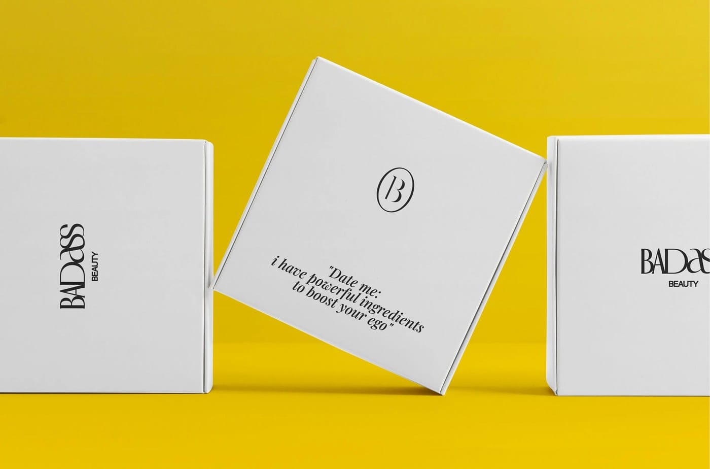 Image 4: Badass Beauty skincare brand identity packaging design stationery and print