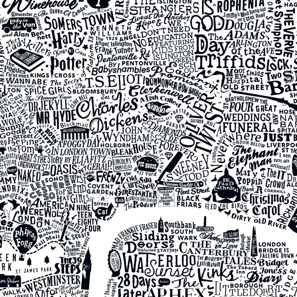 Typographic Maps của London: Hành trình mười năm vẽ bản đồ bằng kiểu chữ