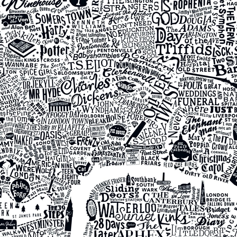 Typographic Maps của London: Hành trình mười năm vẽ bản đồ bằng kiểu chữ