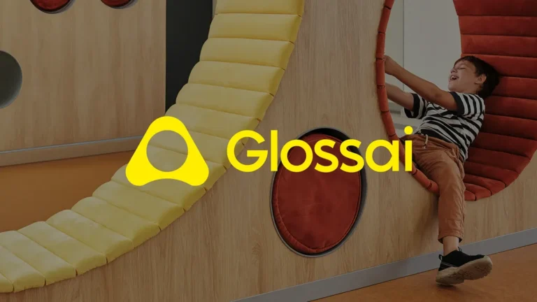 Glossai: Children's Branding Built on Sharp Yellow and Bold Type Img01 - Glossai: Children's Branding Built on Sharp Yellow and Bold Type