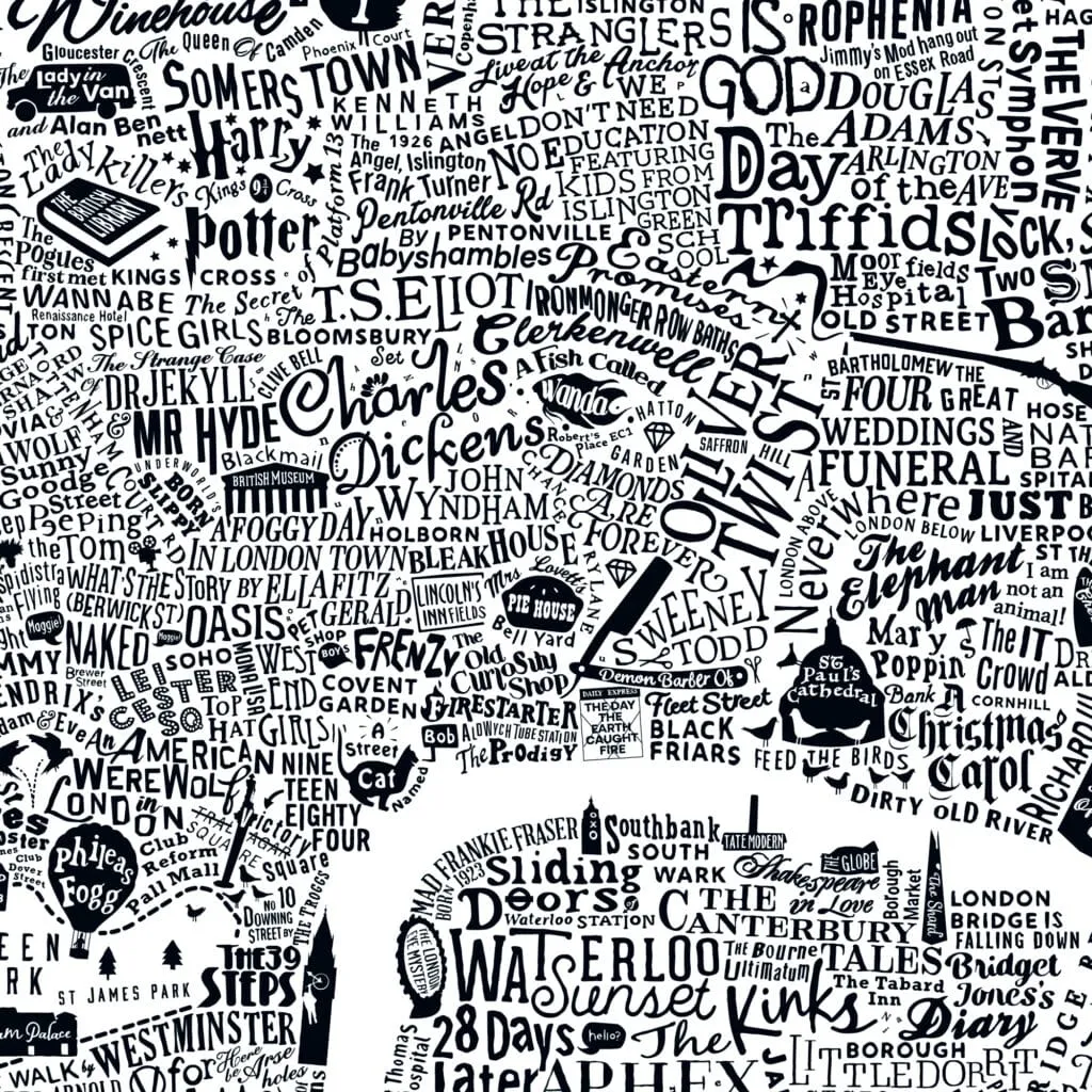 Typographic Maps của London: Hành trình mười năm vẽ bản đồ bằng kiểu chữ