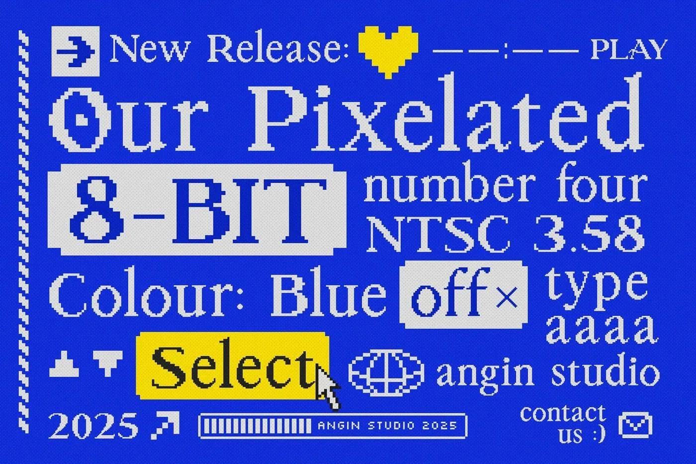 Pixelatura: Phông chữ hiển thị pixel kết hợp serif