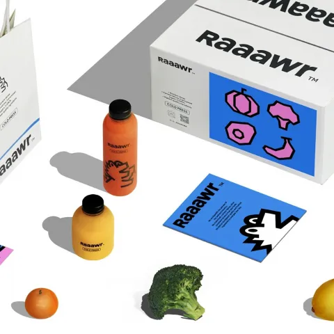 Image 9: Cold-Pressed Juice Brand: Raaawr Brand Design by lin soso