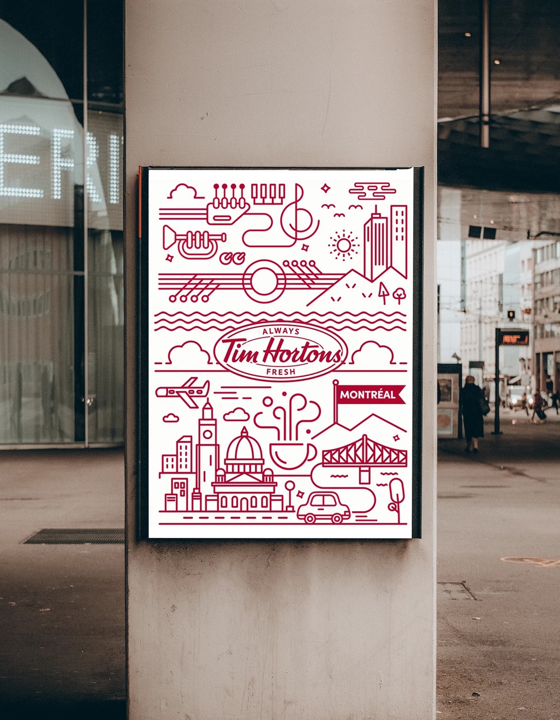 Image 5: Tim Hortons City Branding alternate view — brand identity design by studio le_m