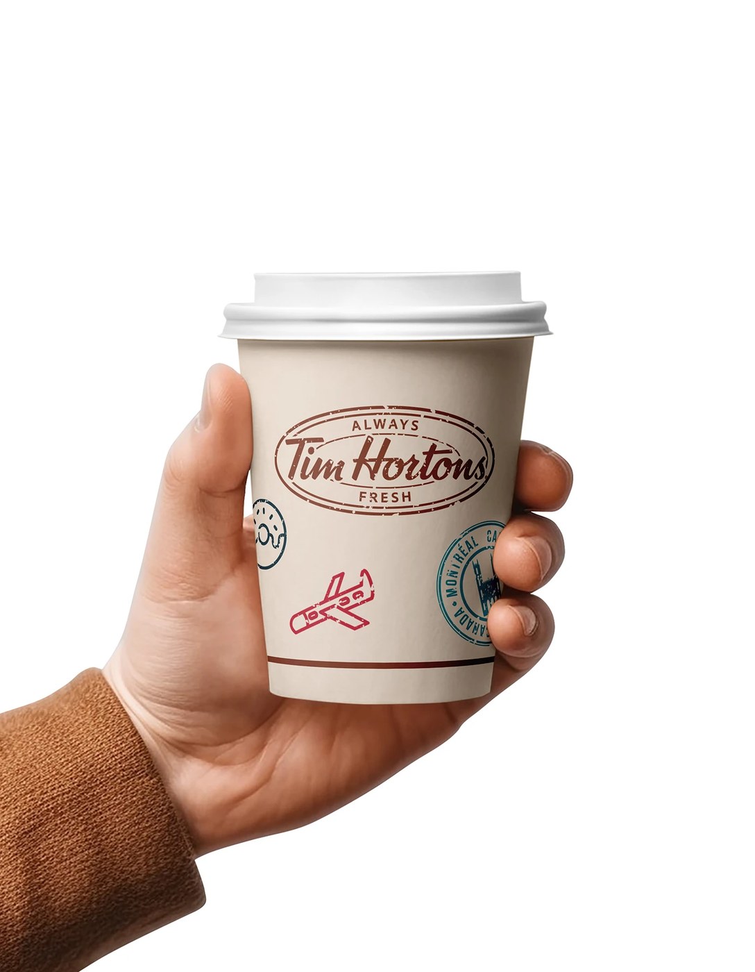 Image 7: Tim Hortons City Branding context shot — brand identity design by studio le_m