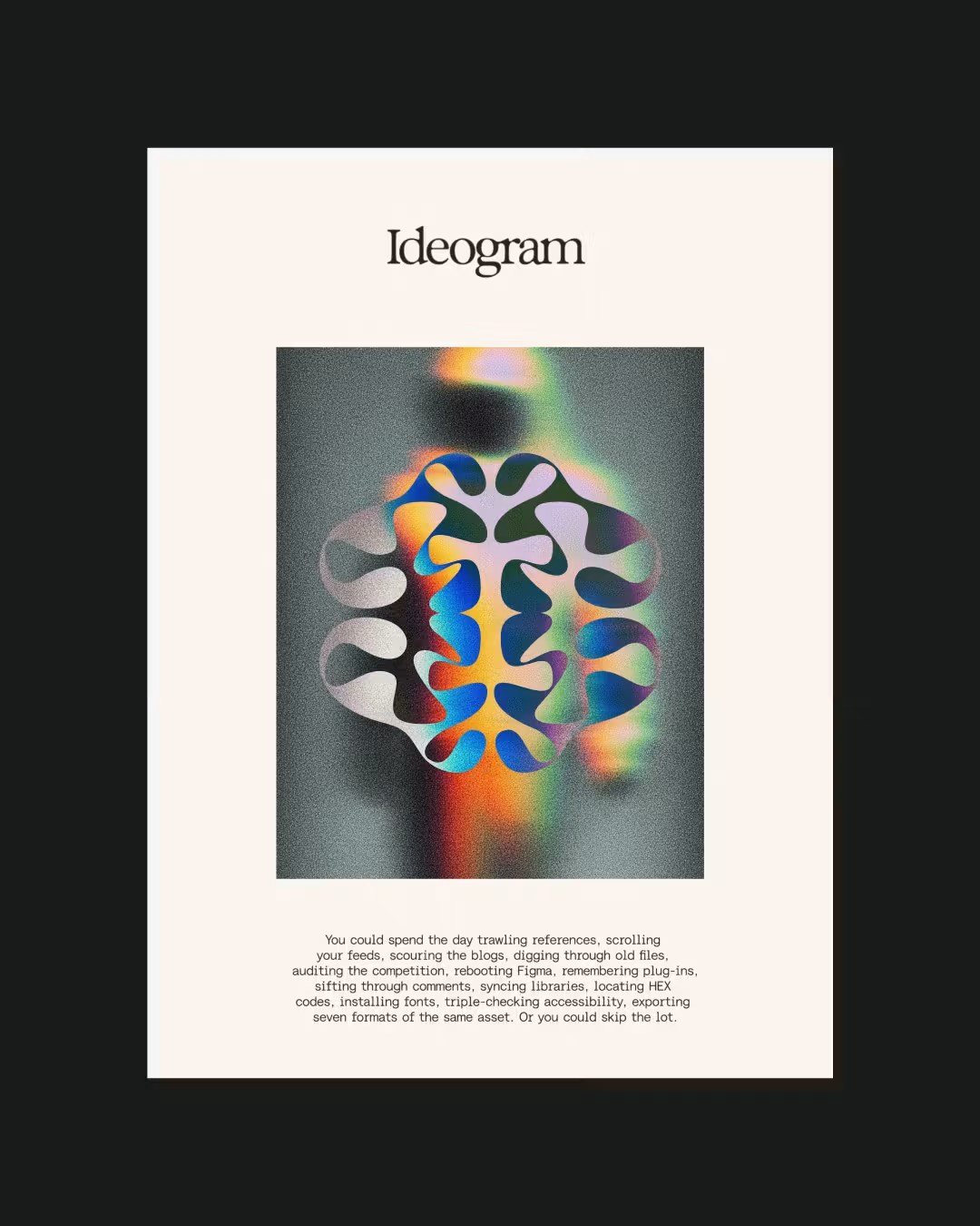 Image 4: Ideogram brand identity system flat lay — navy logomark on off-white