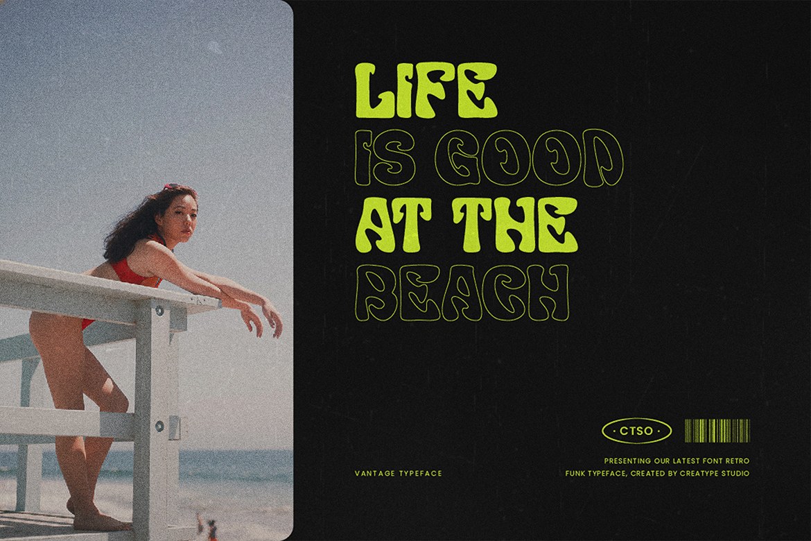 Image 3: Creative vintage poster layout designed with the Vantage free font.