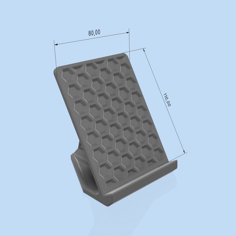 Image 3: 3D printed stand support free structure side profile