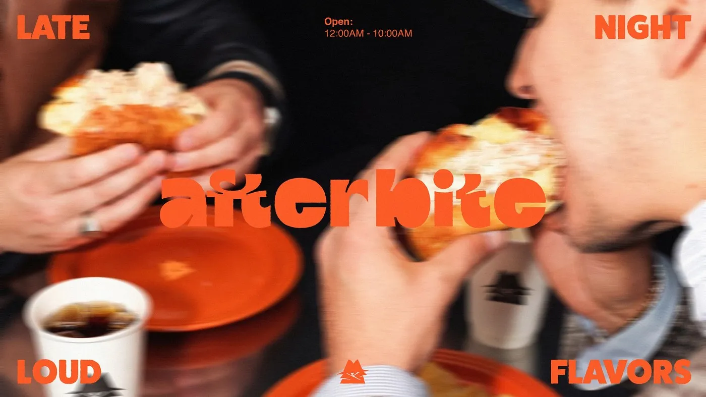 Hơi thở của đêm trong bộ nhận diện thương hiệu burger AFTERBITE của LN Hung