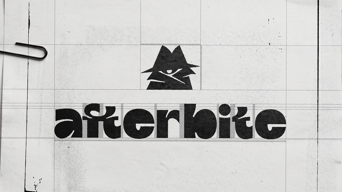Image 4: Detailed drawing of the brand character from the AFTERBITE burger identity