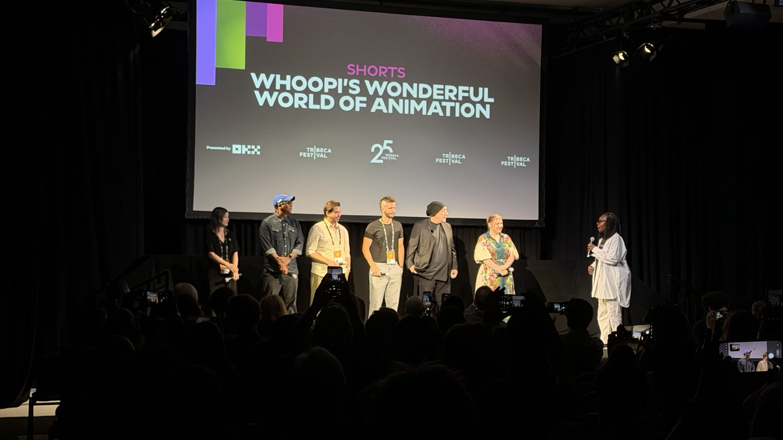 Image 3: Whoopi Goldberg on stage at her animation program during the 2026 Tribeca Festival