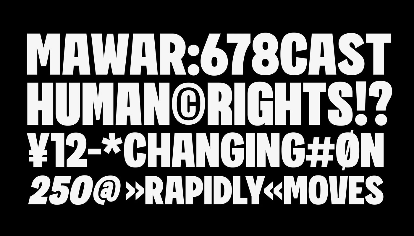 Image 6: bold condensed display typeface Overzero screen layout demonstration