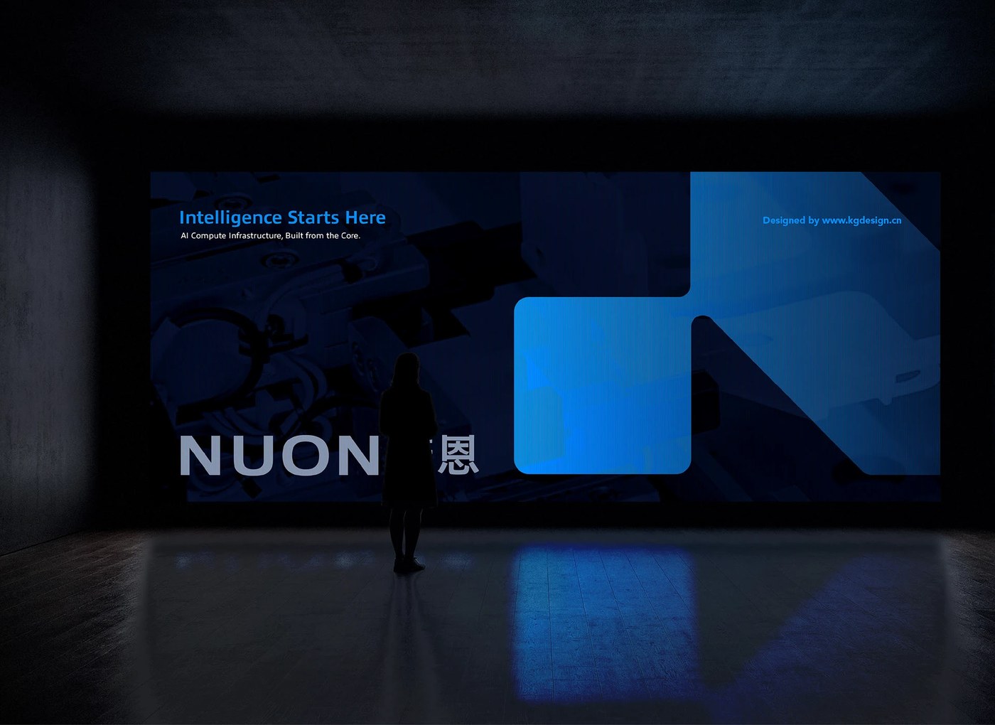 Image 4: technology company brand identity AI chip layout and grid system