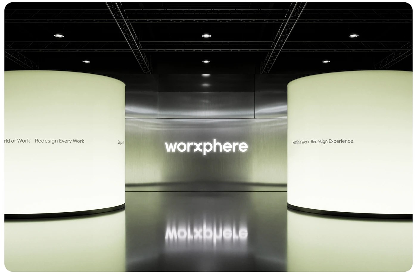 Image 4: Worxphere brand identity typography system Google Sans Flex bilingual
