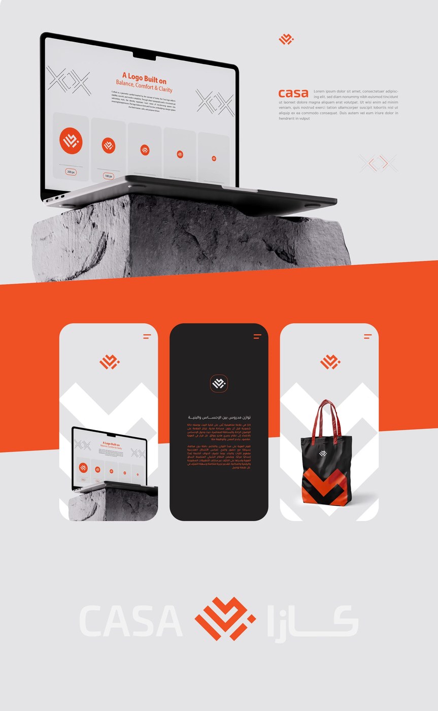 Image 3: Laptop and mobile mockup displays of a conceptual brand identity design