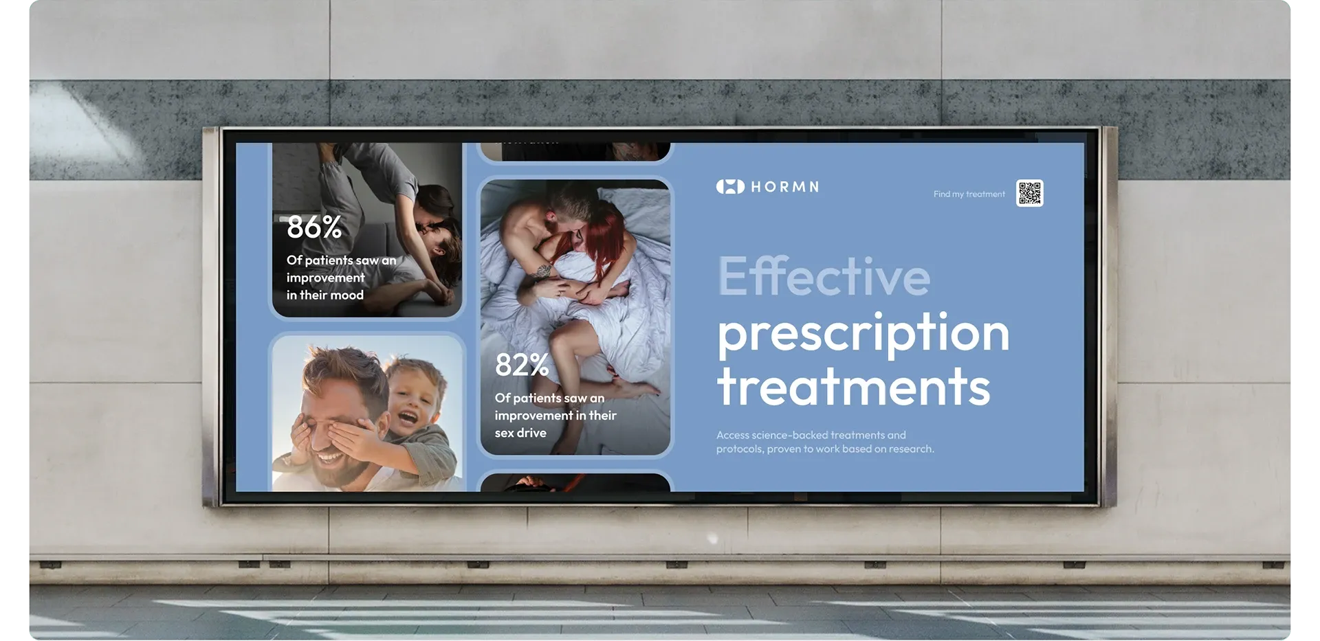 Image 1: health tech app brand identity system billboard and dashboard mockup