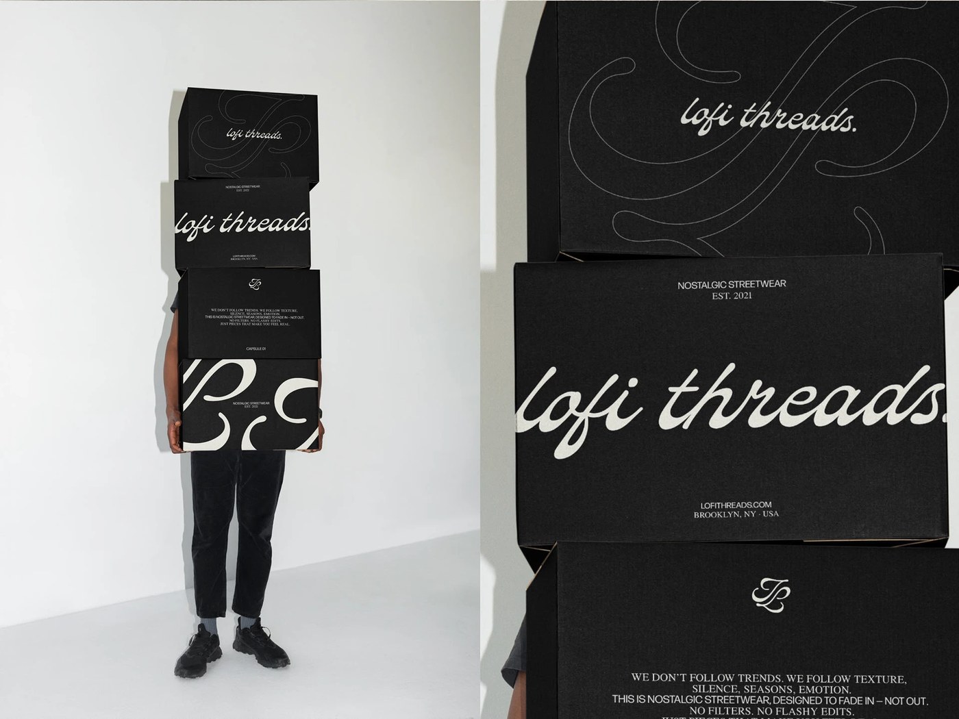 Image 7: LOFI THREADS rebranding context shot — app interface design by Anna Merkulova