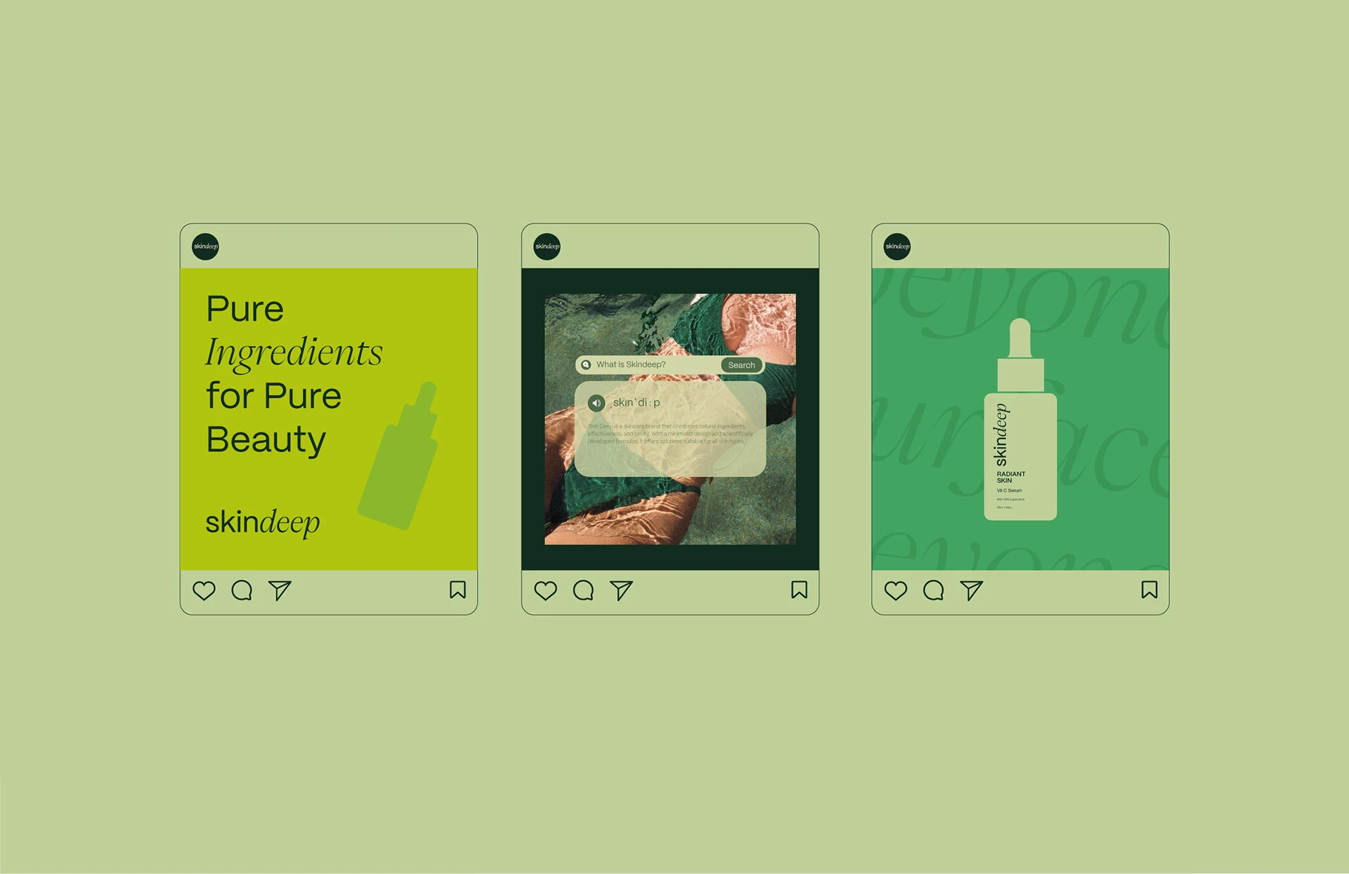 Image 7: Visual identity system of skincare brand identity packaging design typography